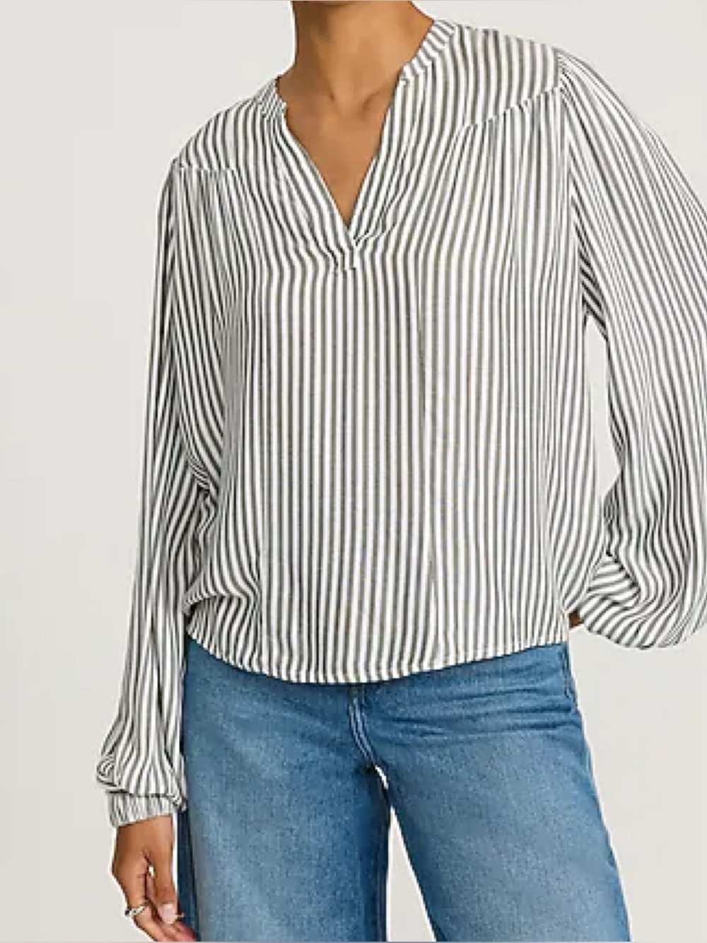 NWT! Express Striped V-Neck Top